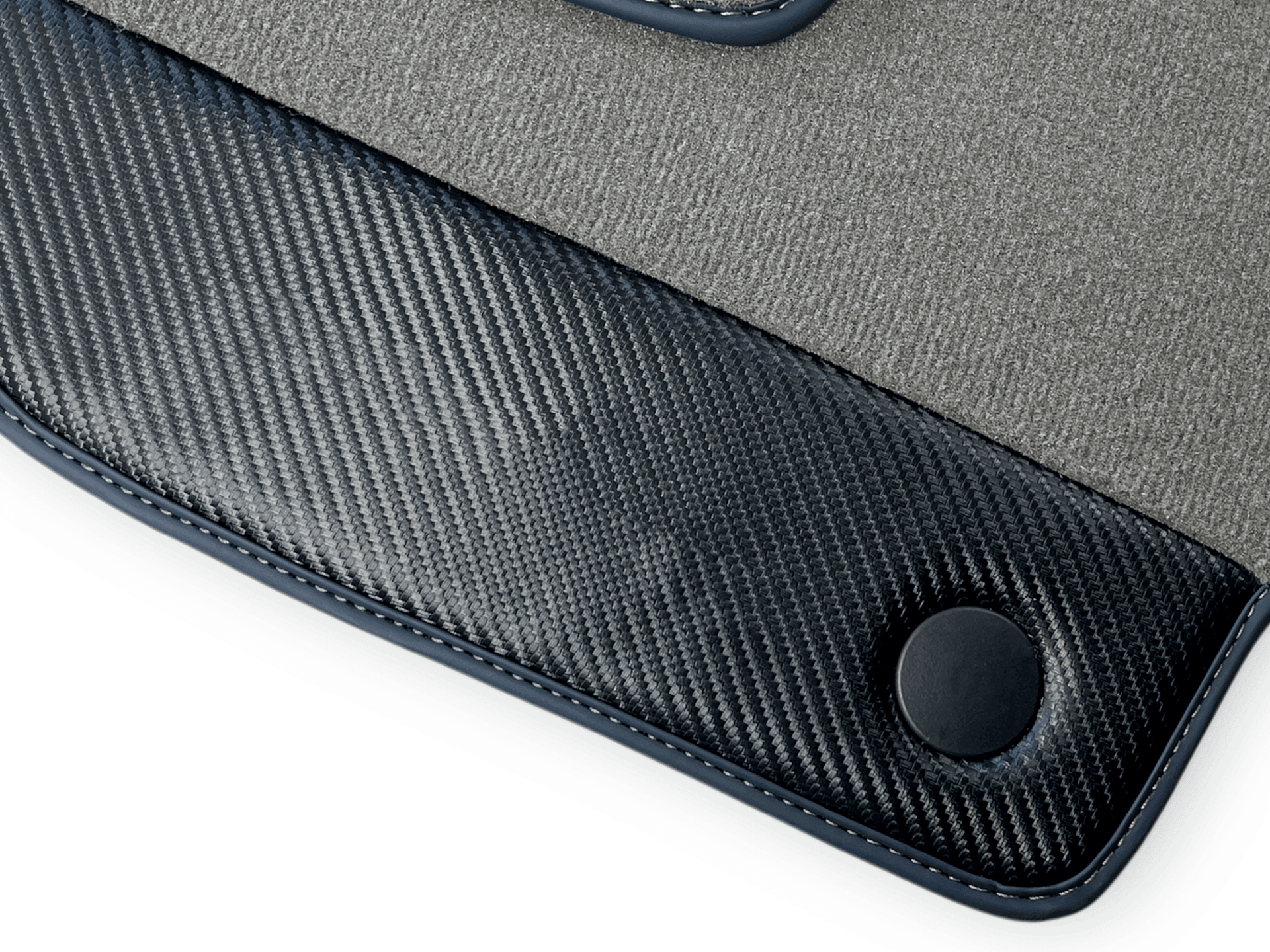 Gray Floor Mats For Ferrari F8 Spider 2019-2022 With Carbon Fiber Leather - AutoWin