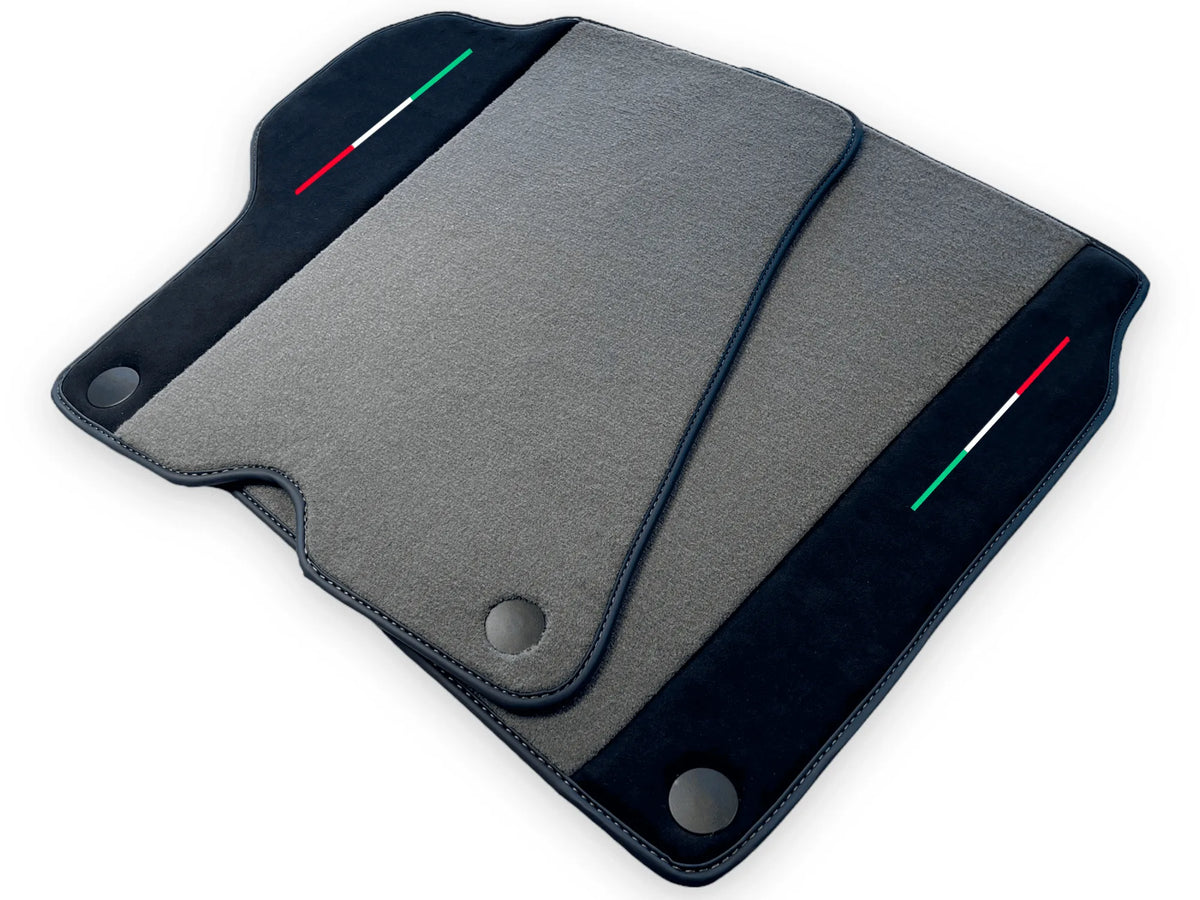Gray Floor Mats For Ferrari California 2008-2014 With Alcantara - AutoWin