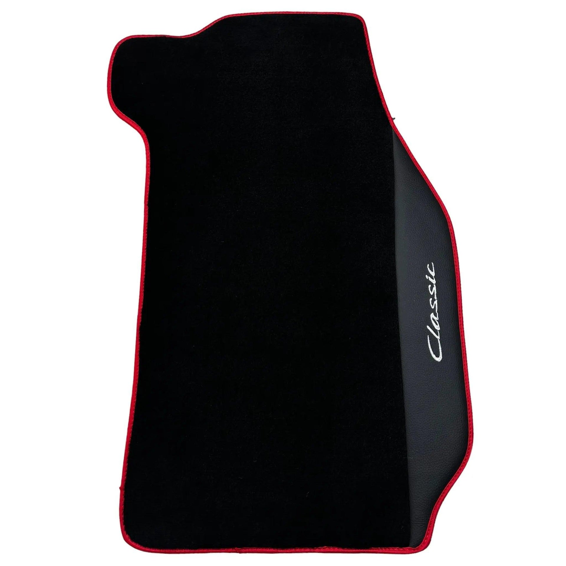 Leather Floor Mats for Porsche Classic 911 (1963-1989) with Red Trim - AutoWin