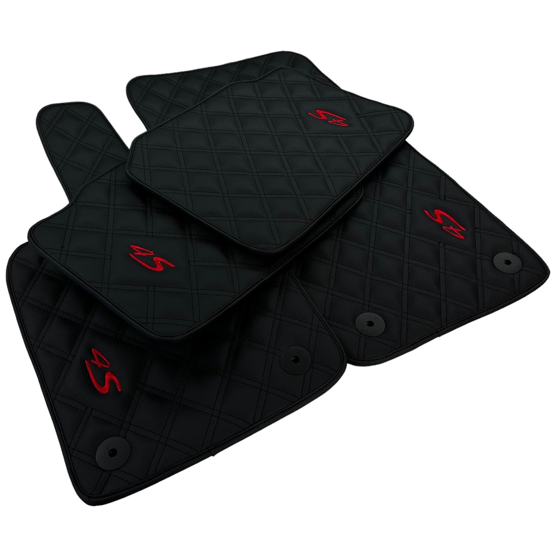 Leather Floor Mats For Porsche Panamera 4S 971 (2017-2023) - AutoWin