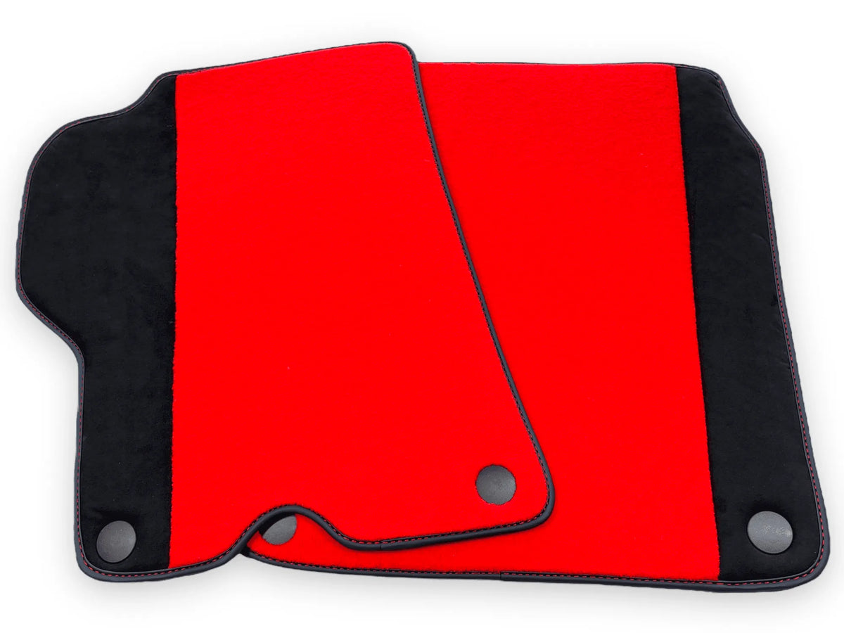 Red Floor Mats For Ferrari California 2008-2014 With Alcantara - AutoWin
