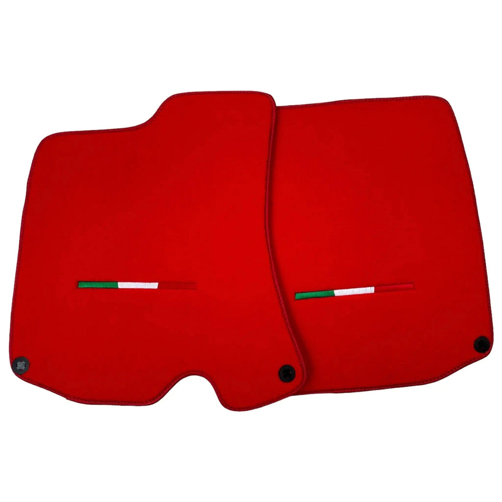 Red Floor Mats For Ferrari Roma (2021-2024) Italian Edition - AutoWin