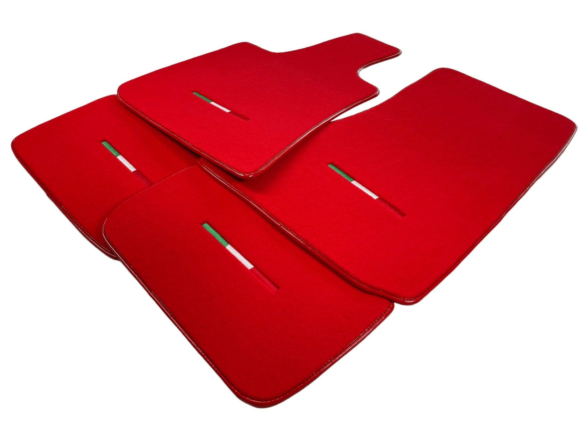 Red Floor Mats For Maserati Coupé (2001-2007) Italy Edition - AutoWin