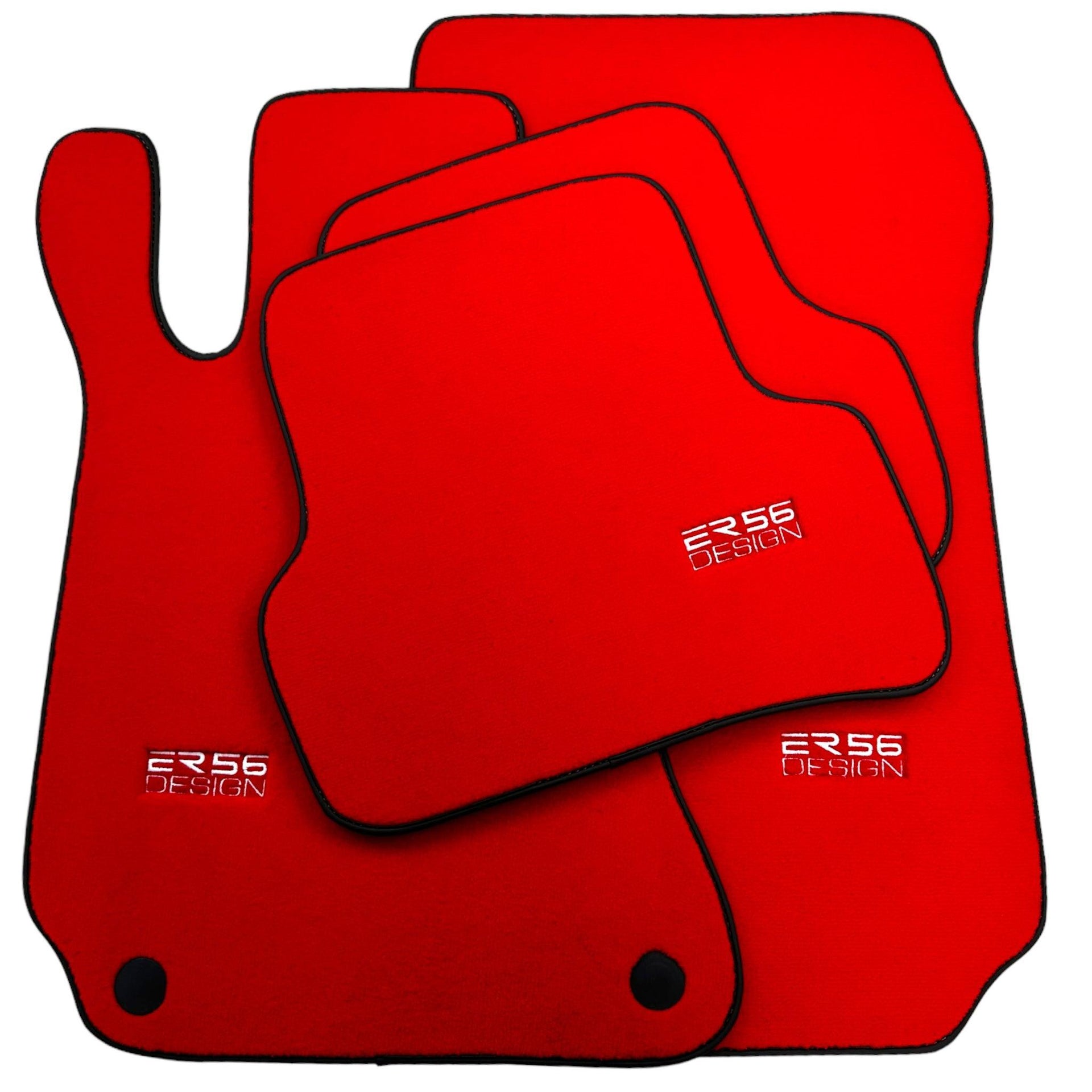 Red Floor Mats For Mercedes-Benz C-Class W204 (2007-2014) - AutoWin