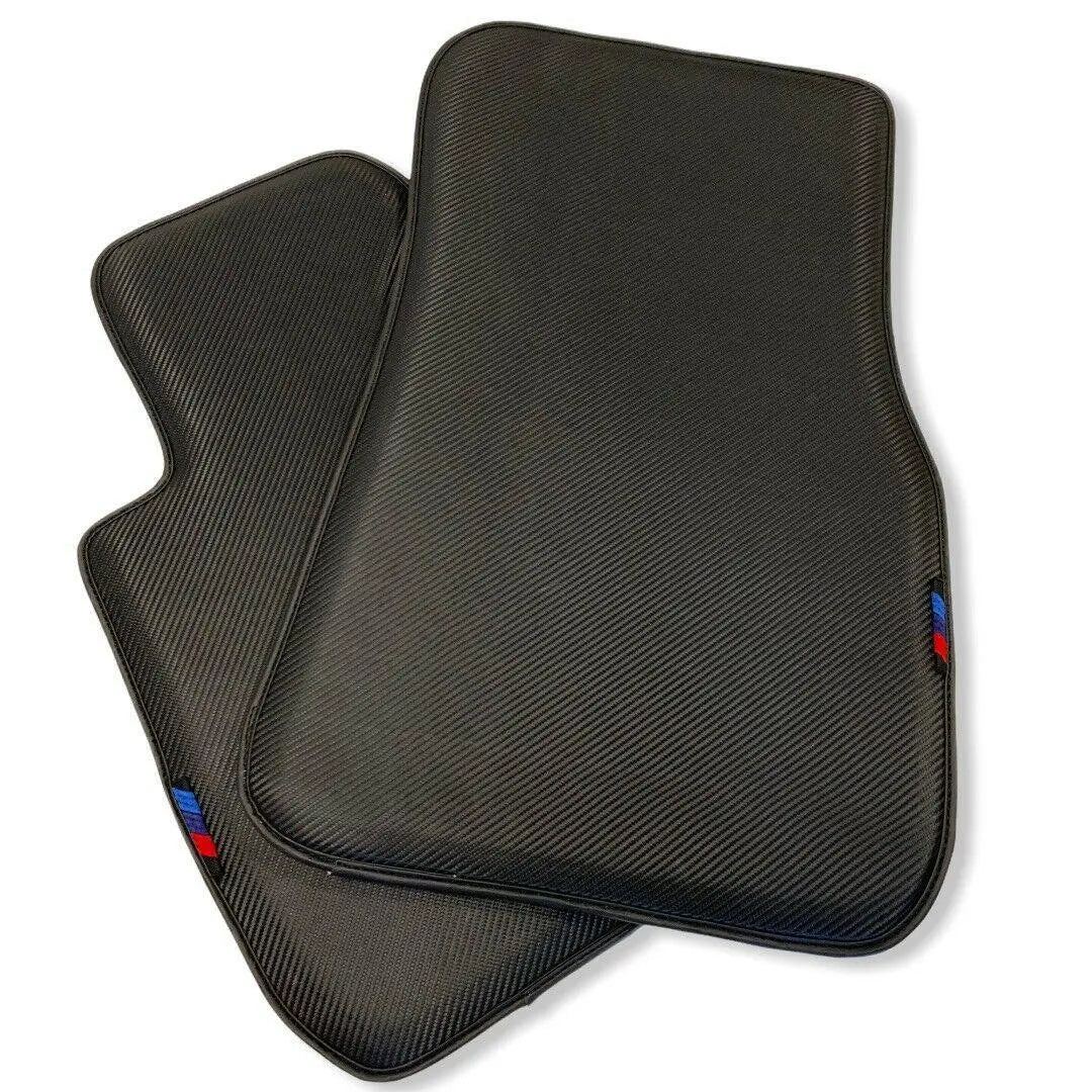 Floor Mats For BMW 1 Series F20 Carbon Fiber Leather - AutoWin