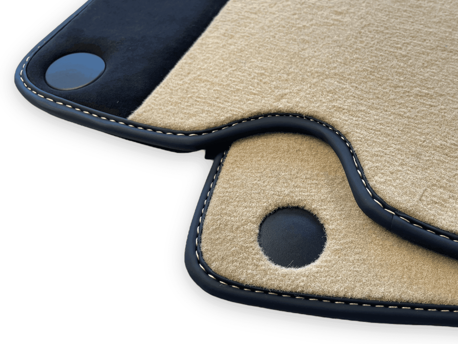 Beige Floor Mats For Ferrari California 2008-2014 With Alcantara - AutoWin