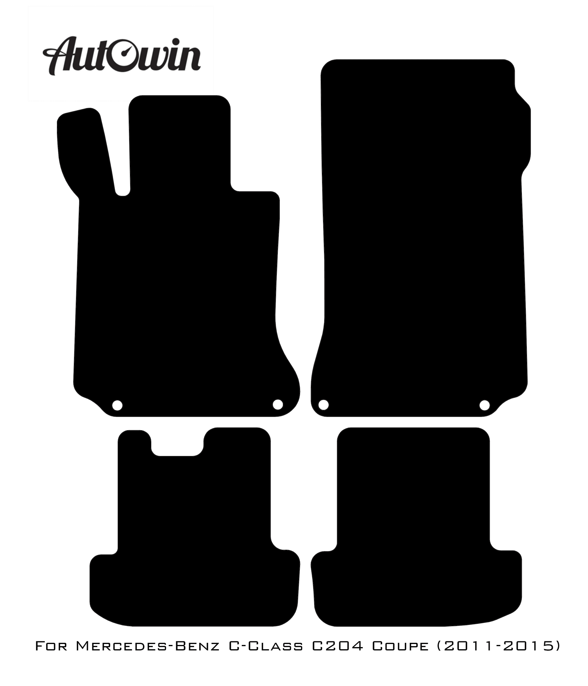 Beige Leather Floor Mats For Mercedes Benz C-Class C204 Coupe (2011-2015) | ER56 Design - AutoWin