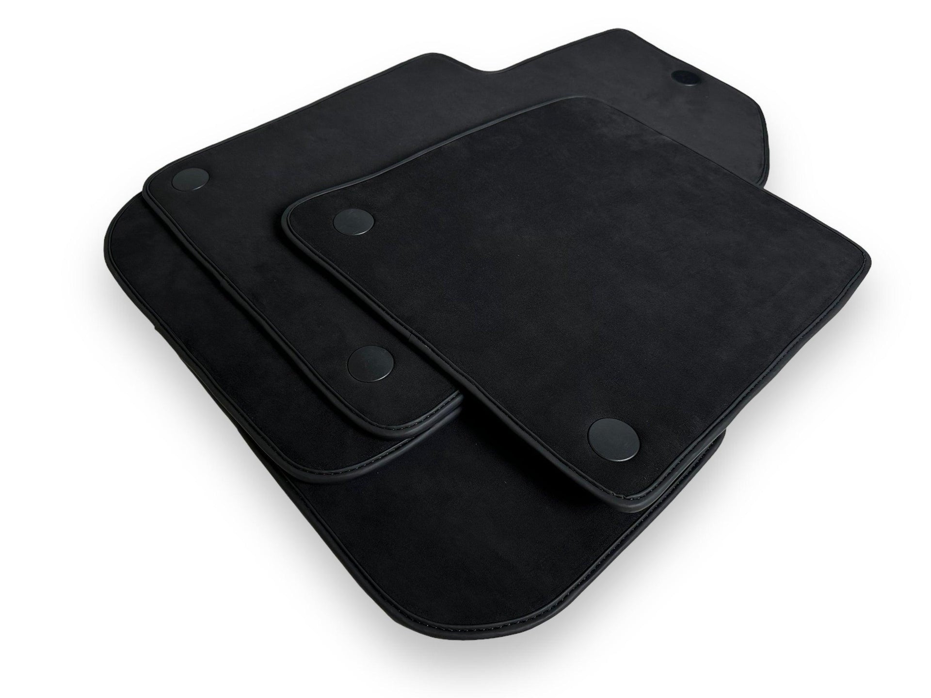 Black Alcantara Floor Mats For Ferrari 612 Scaglietti 2005-2011 ER56 Design - AutoWin