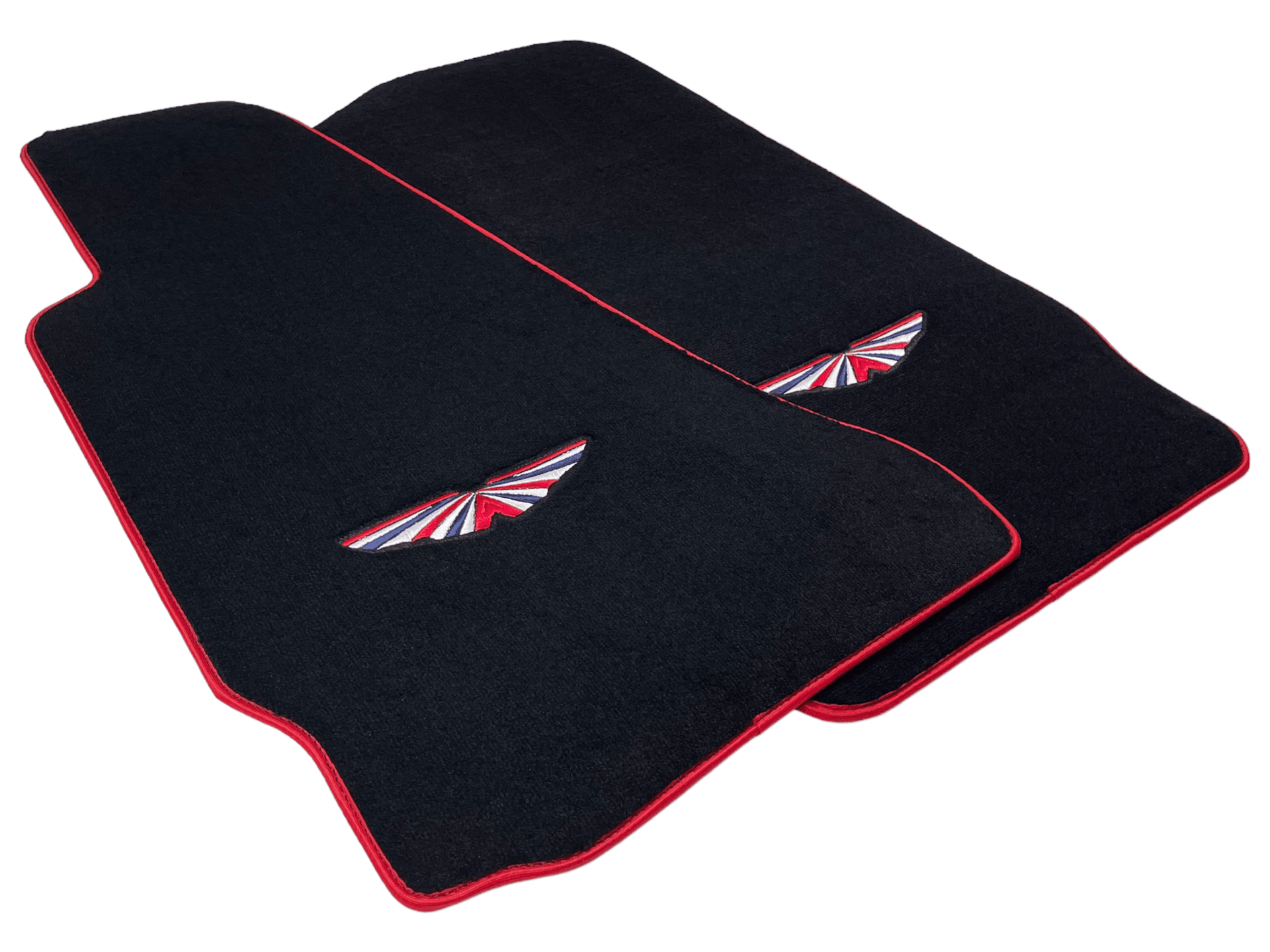 Black Floor Mats For Aston Martin V8 Vantage (2005–2023) Red Trim - AutoWin