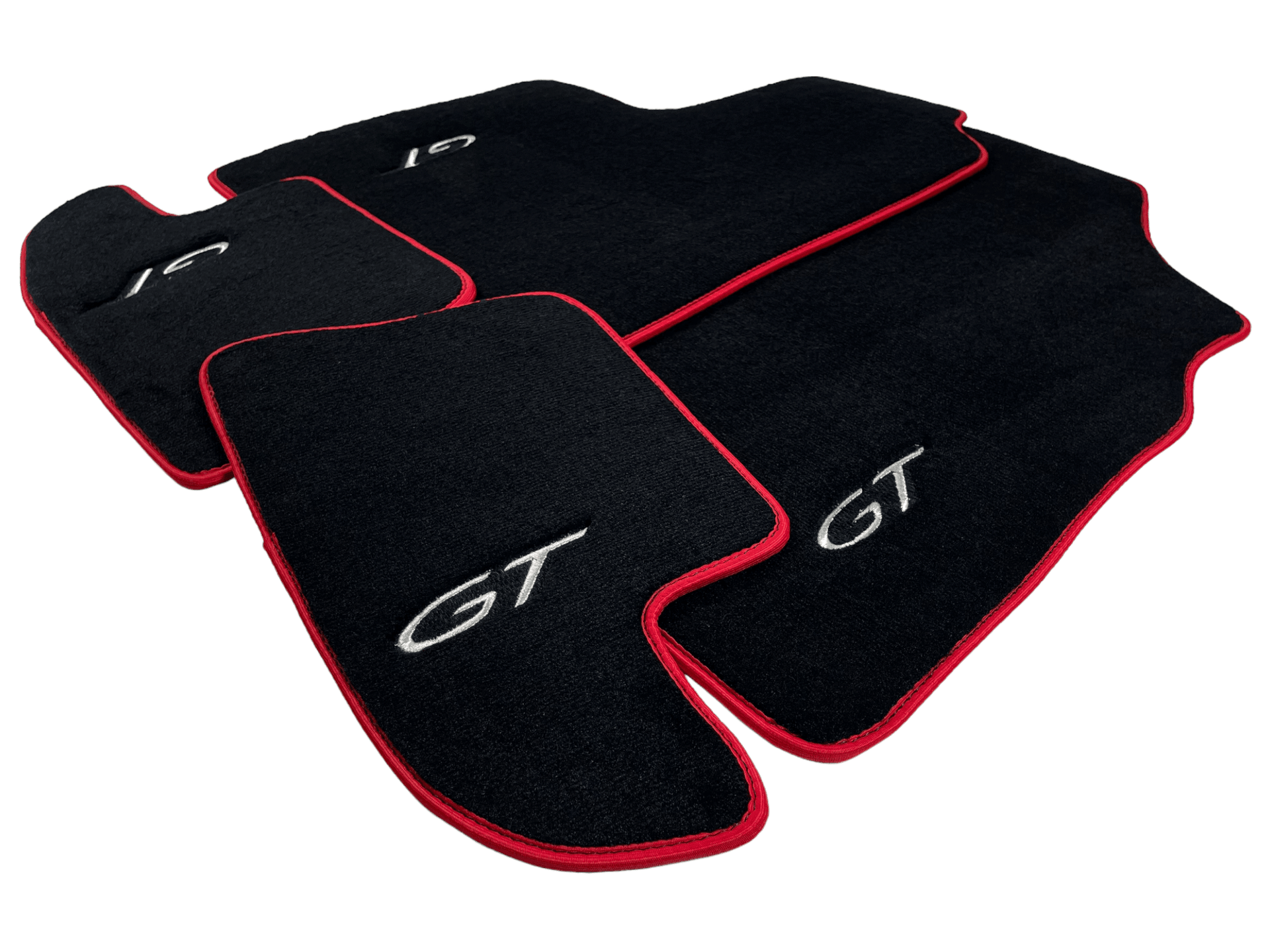 Black Floor Mats For Bentley Continental GT 2003–2011 With Red Trim - AutoWin