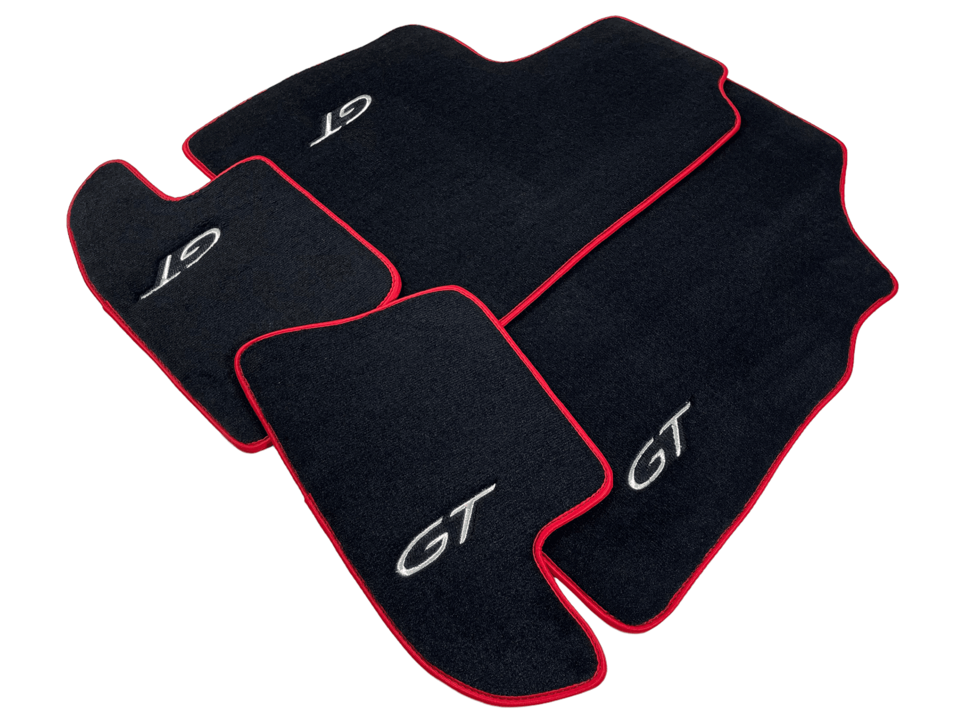 Black Floor Mats For Bentley Continental GT 2003–2011 With Red Trim - AutoWin
