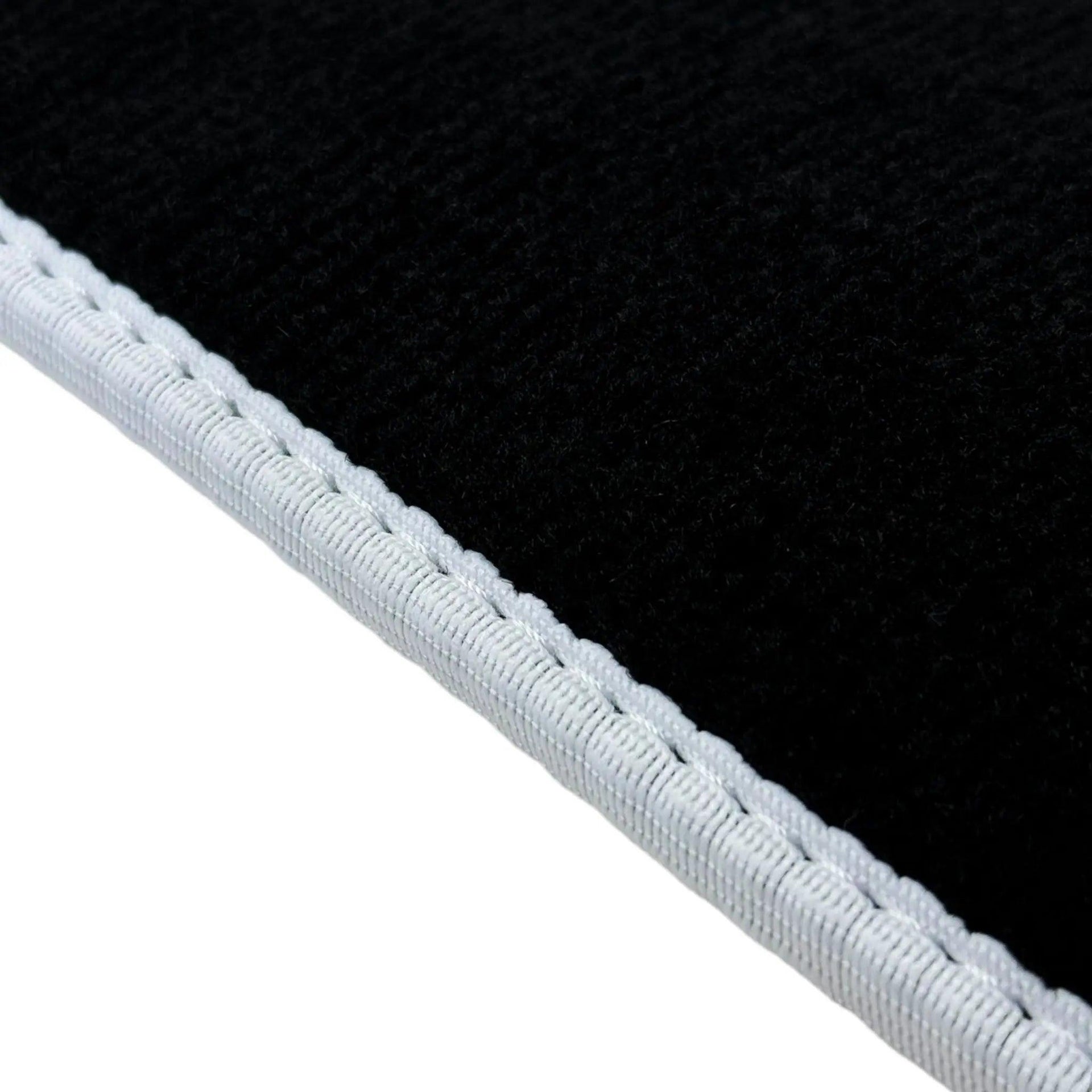 Black Floor Mats For BMW 5 Series E60 | White Trim - AutoWin