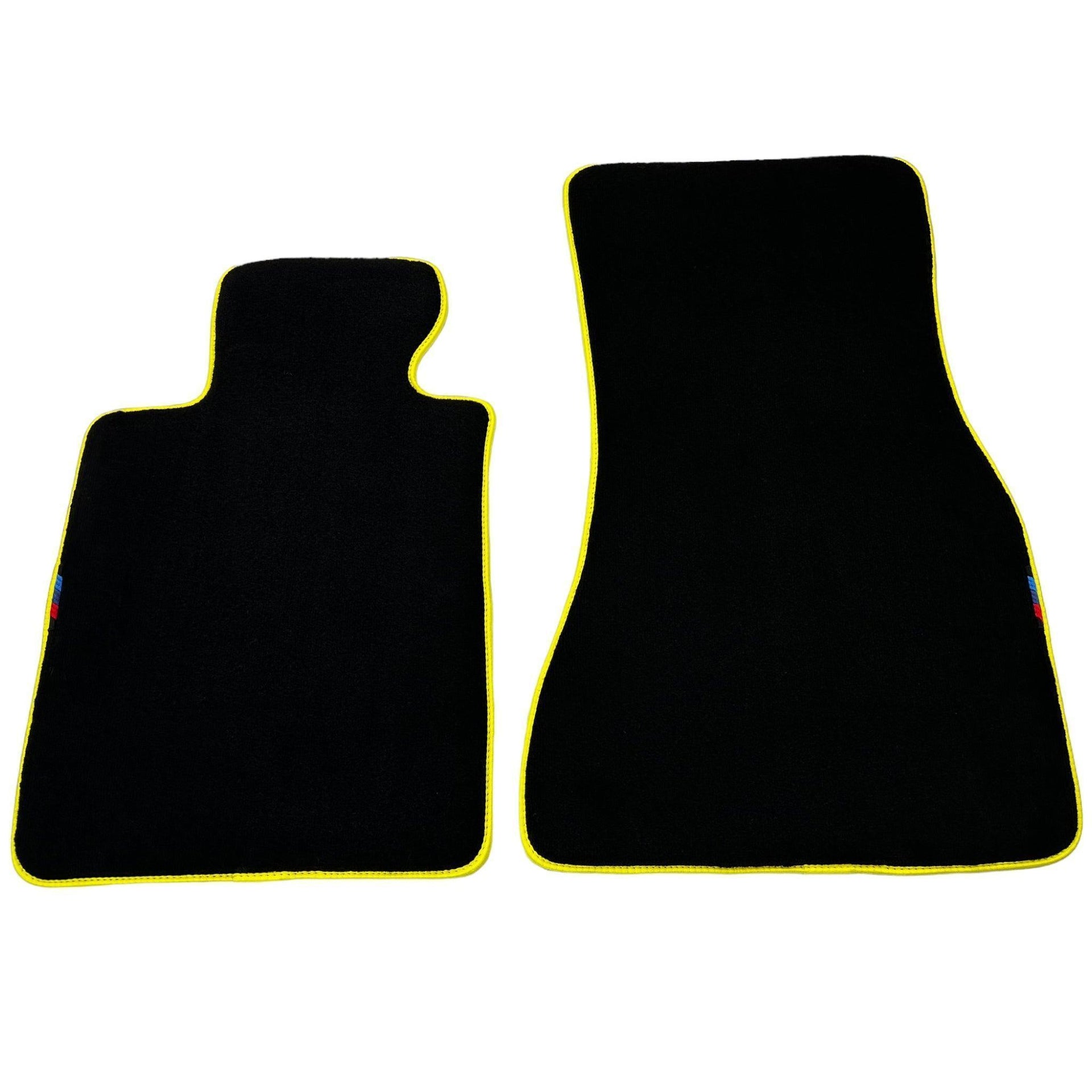 Black Floor Mats for BMW iX (2022-2024) | Yellow Trim - AutoWin