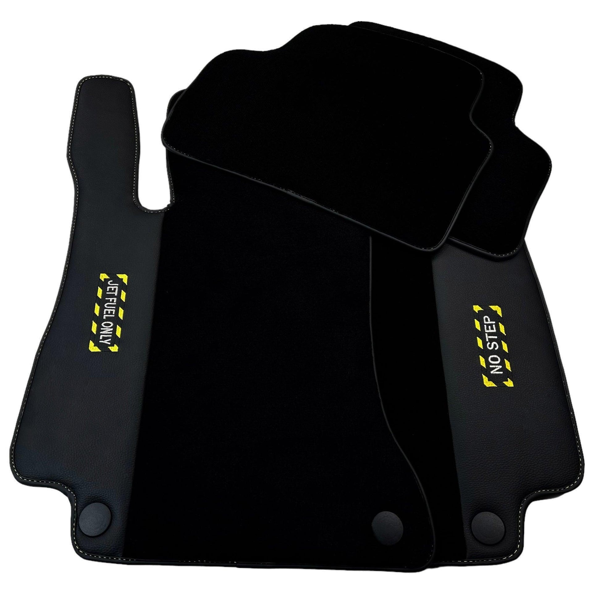 Black Floor Mats For Mercedes Benz E-Class W213 Sedan (2016-2020) Hybrid | Fighter Jet Edition - AutoWin