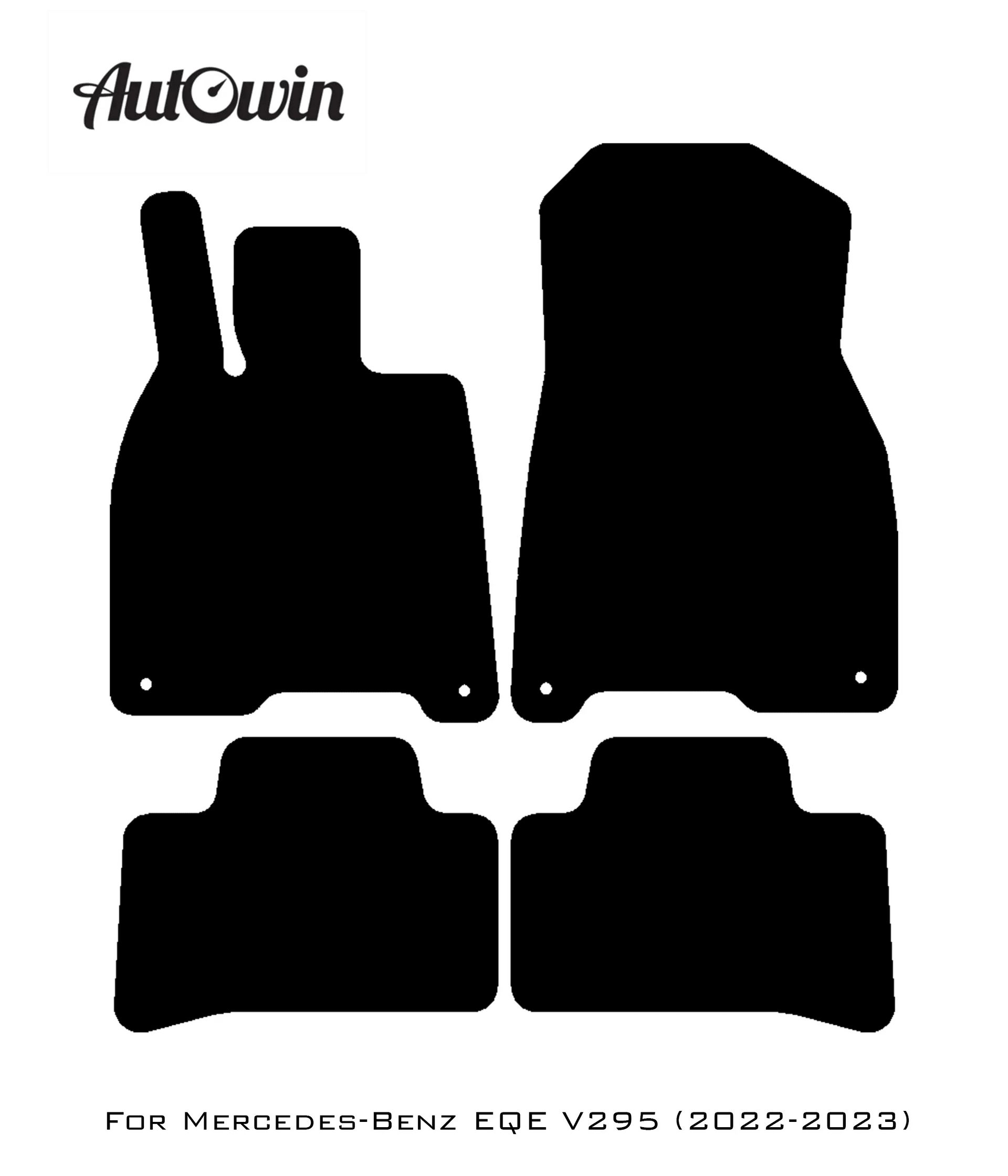 Black Floor Mats For Mercedes Benz EQE-Class V295 (2022-2023) | Fighter Jet Edition - AutoWin