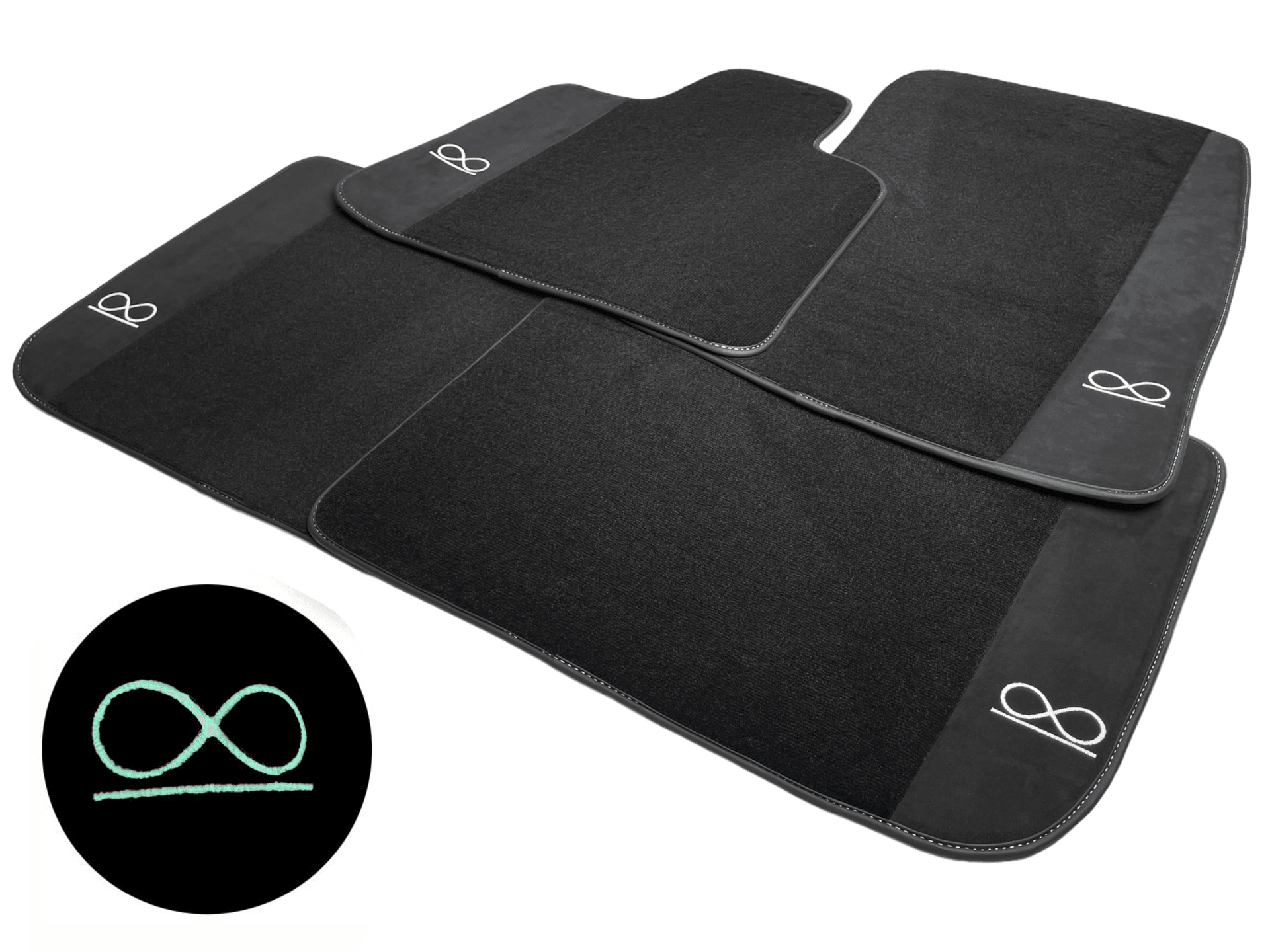 Black Floor Mats For Rolls Royce Black Badge Dawn - AutoWin