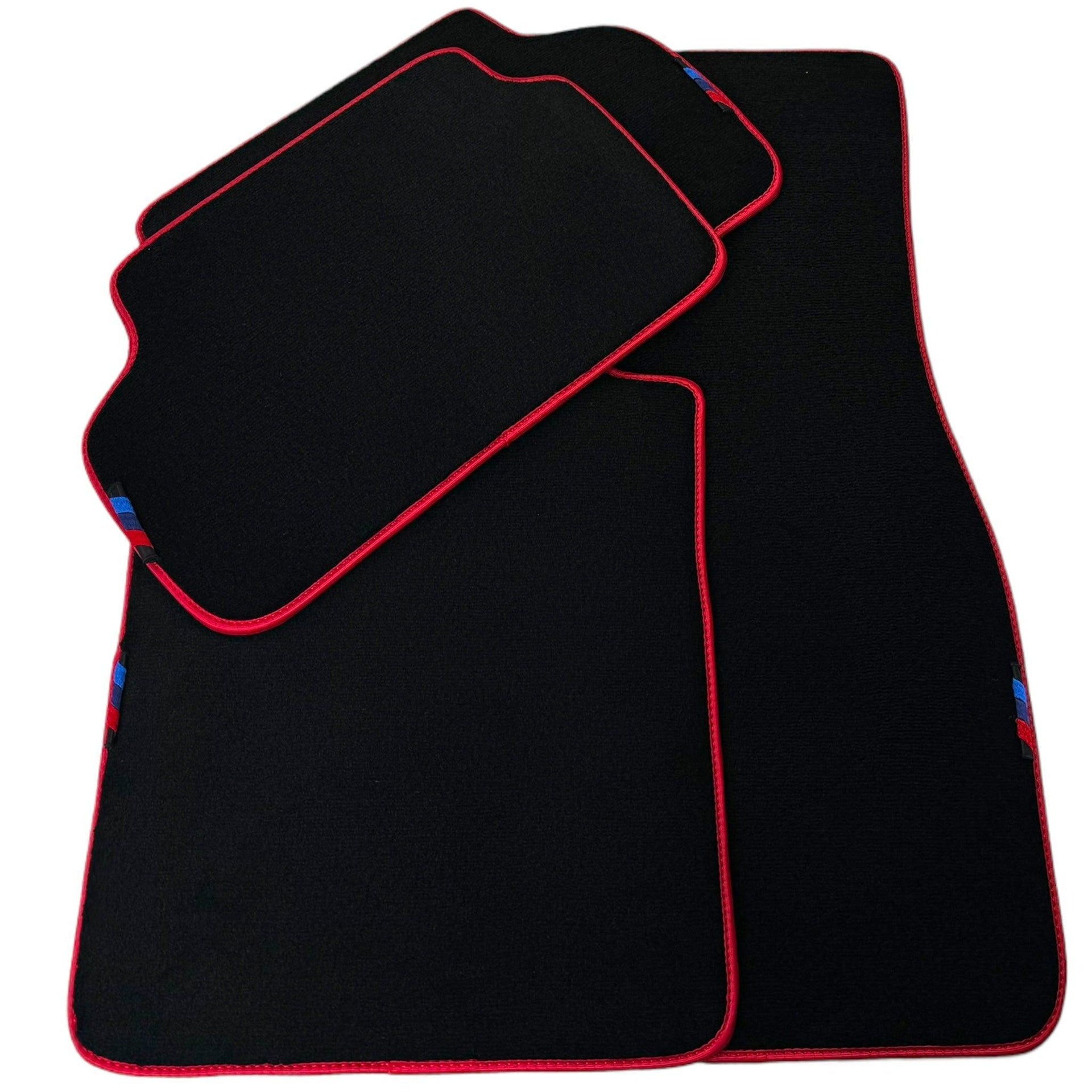 Black Mats For BMW 7 Series E38 Long | Red Trim - AutoWin
