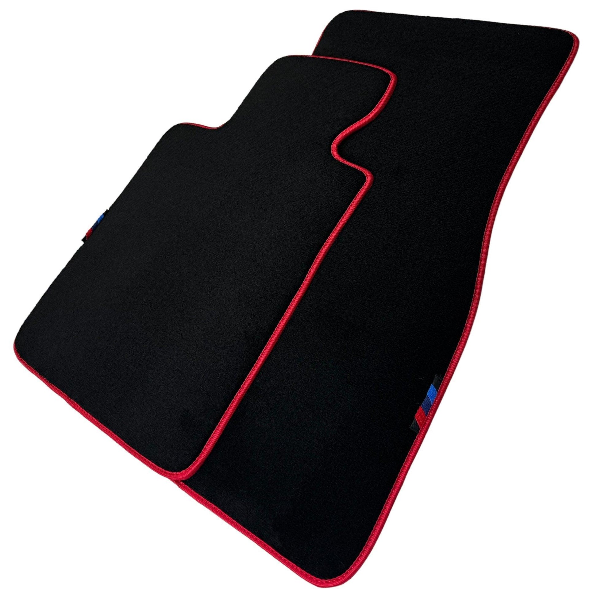 Black Mats For BMW M3 E30 | Red Trim - AutoWin