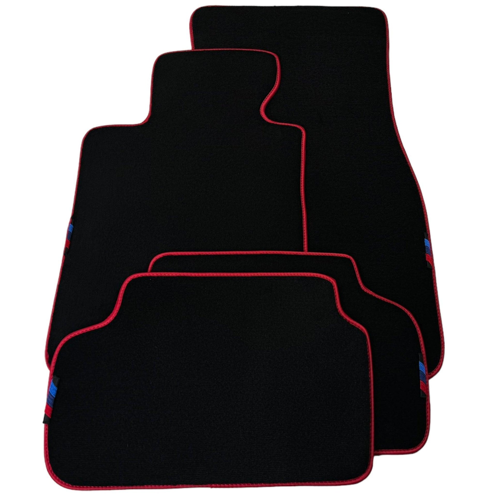 Black Mats For BMW M6 E24 | Red Trim - AutoWin