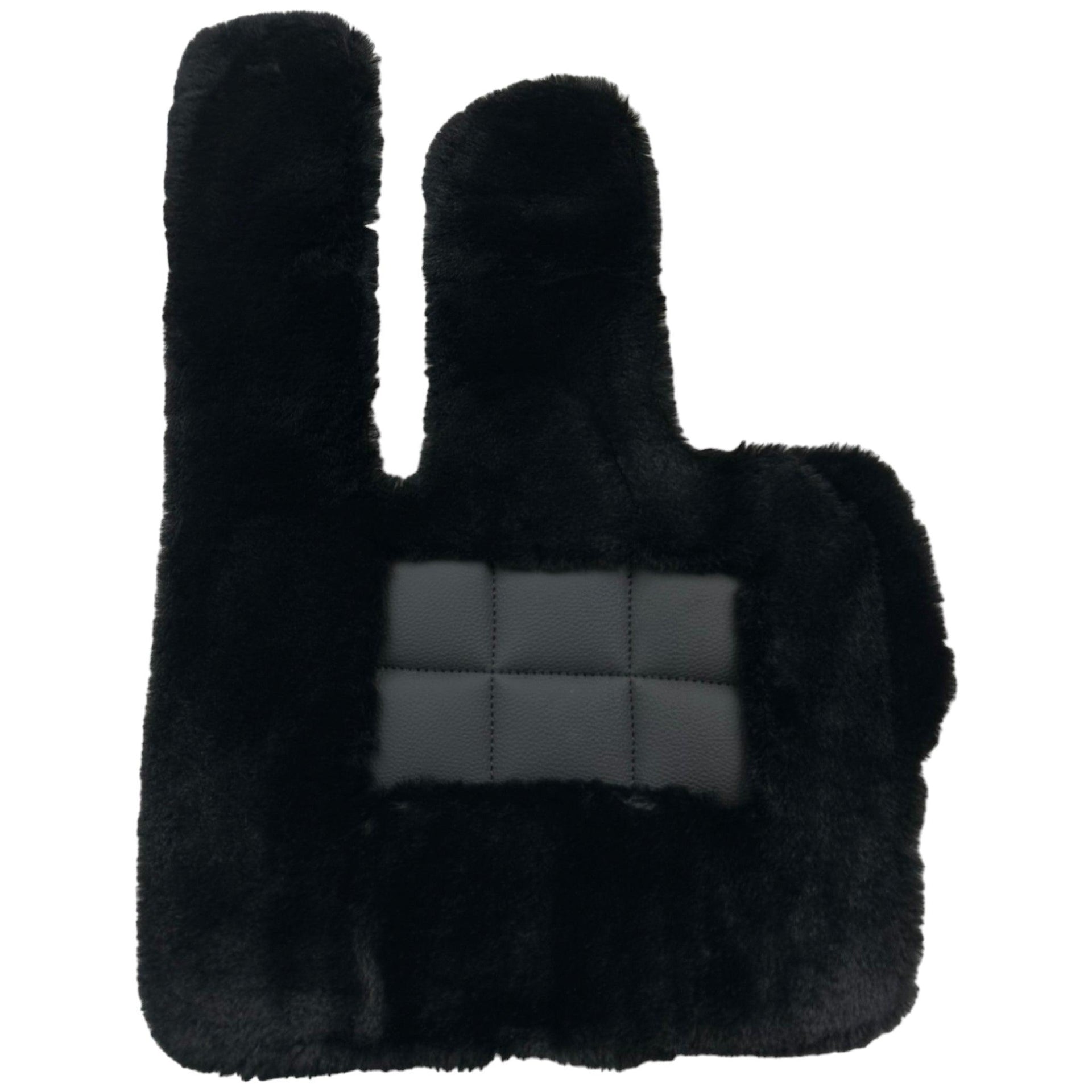 Black Sheepskin Floor Mats For Mercedes Benz GLE-Class C167 Coupe - 5 Seats (2020-2023) Hybrid | ER56 Design - AutoWin