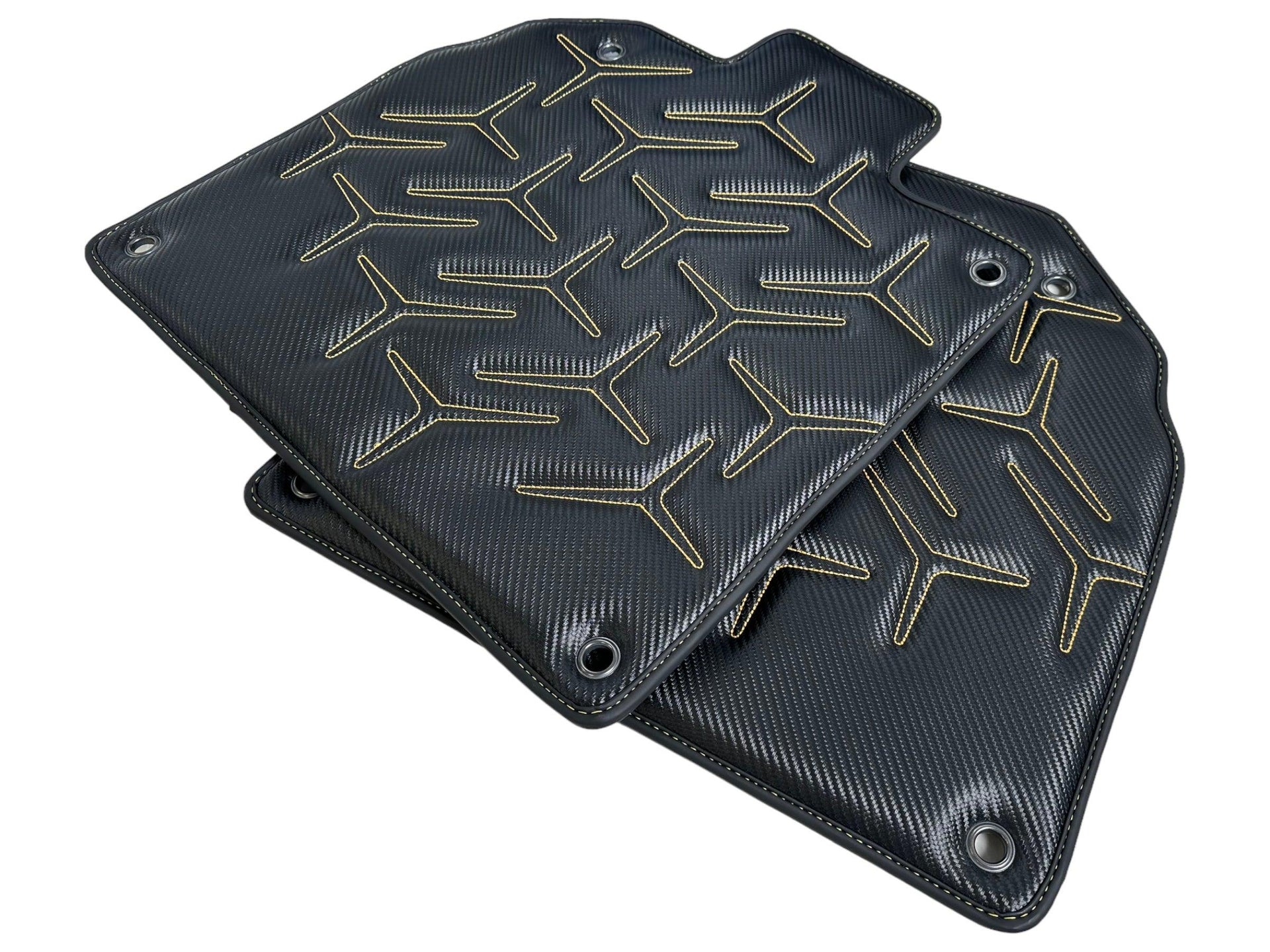 Carbon Leather Floor Mats for Lamborghini Aventador SV - AutoWin