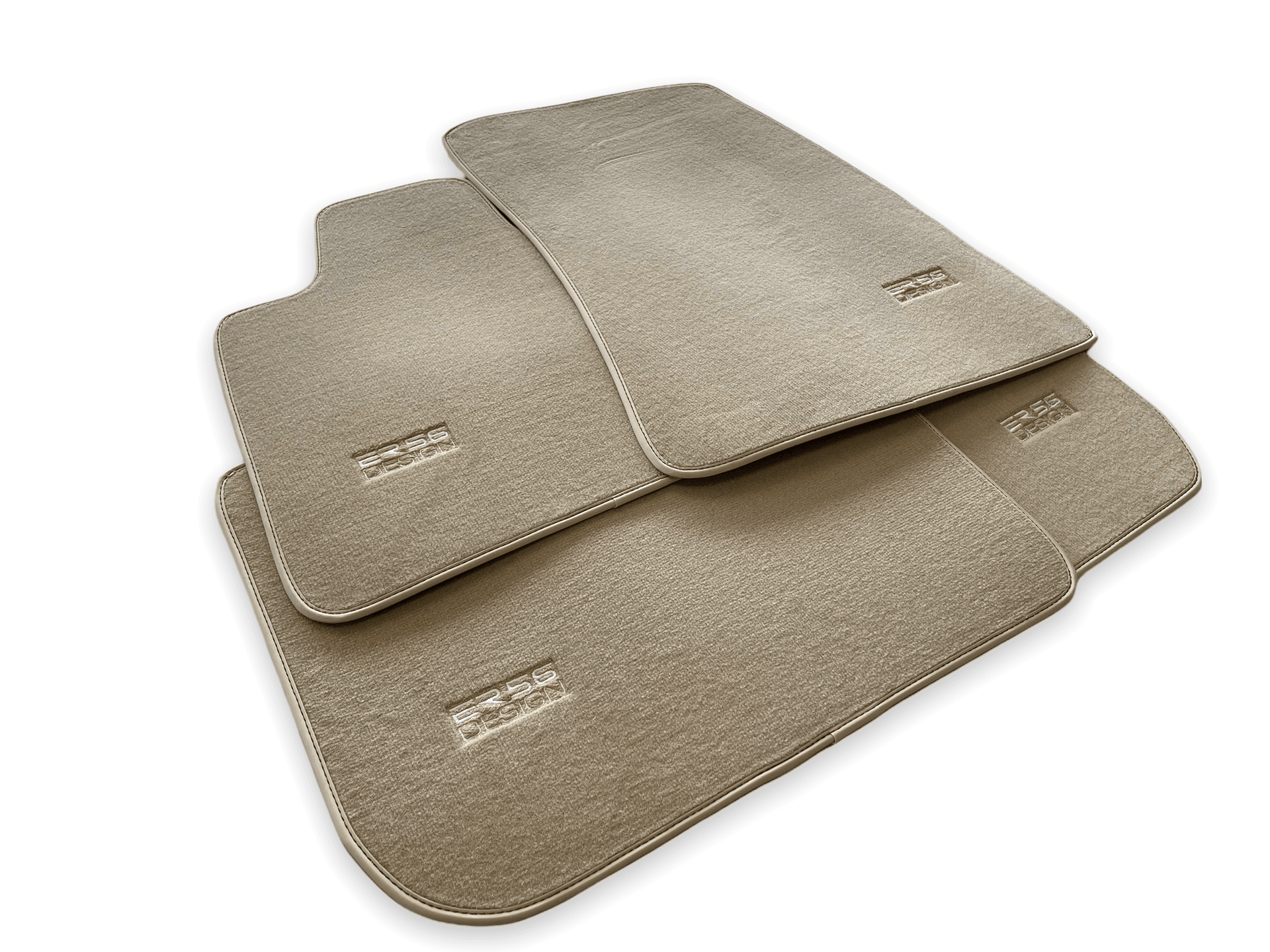 Floor Mats For Rolls Royce Cullinan Rr31 2018-2023 Beige ER56 Design - AutoWin