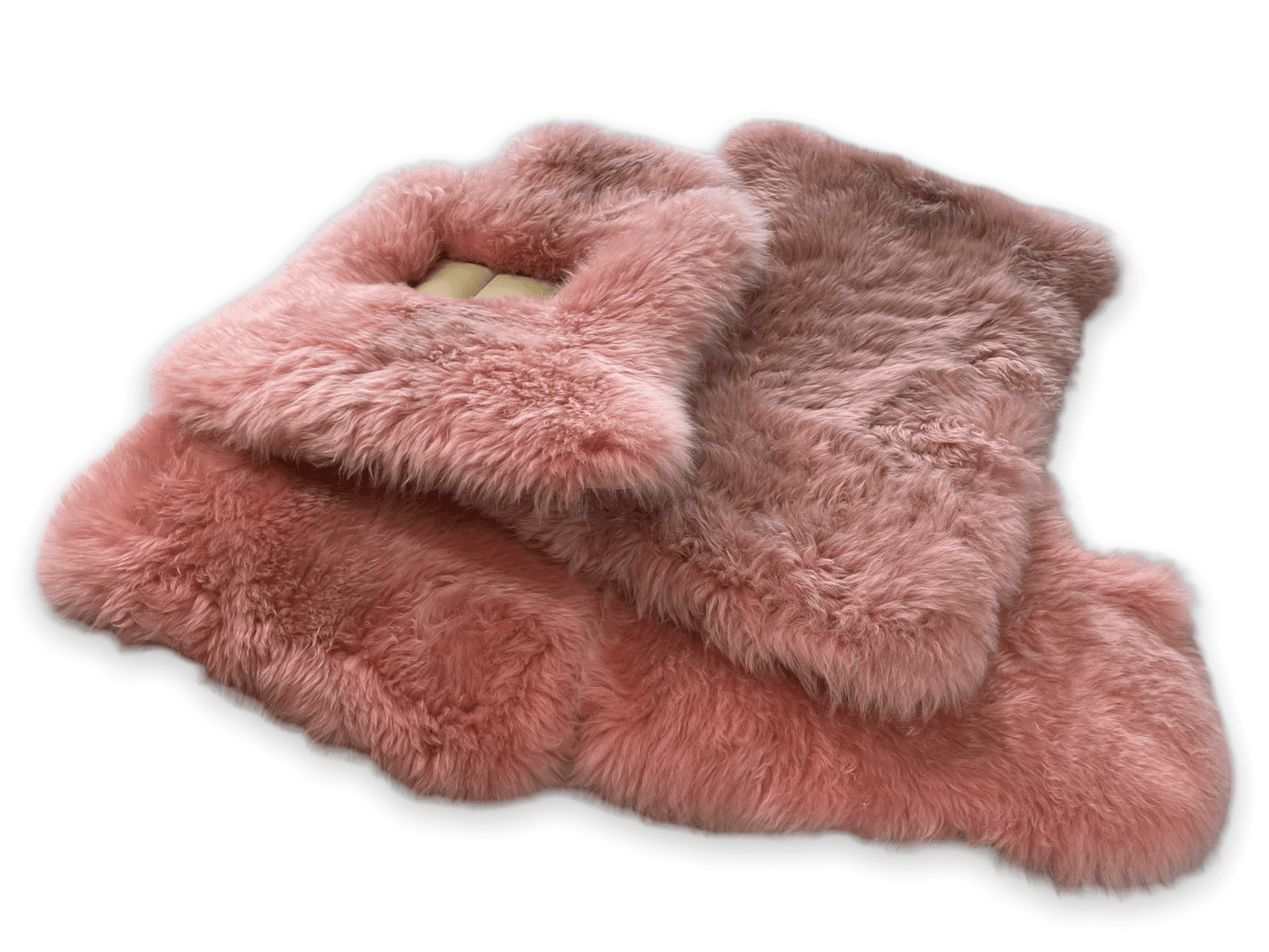 Pink Sheepskin Floor Mats For Rolls Royce Phantom Drophead Coupe 2007–2016 Er56 Design Brand - AutoWin