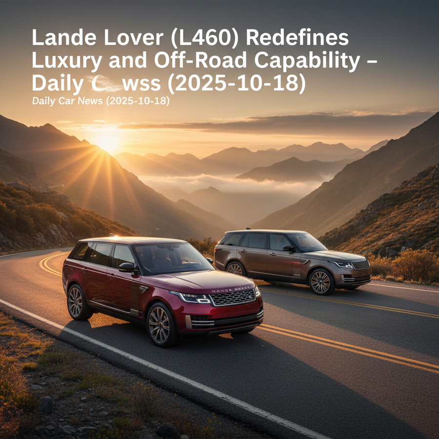 Editorial, photo-realistic HERO for an automotive daily news article titled "Land Rover Range Rover (L460) Redefines Luxury and Off-Road Capability – 
