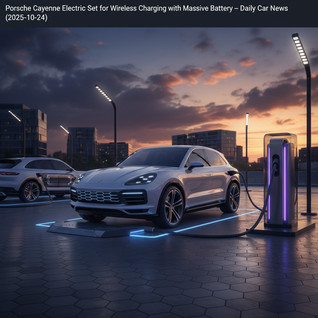 Porsche Cayenne Electric mit kabelloser Ladefunktion und großem Akku – Daily Car News (24.10.2025)