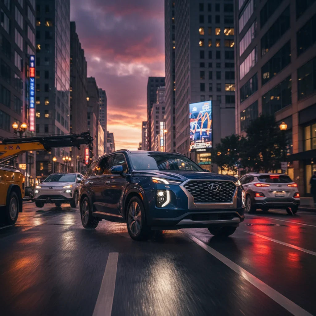 Hyundai Palisade schleppt Unglück ab und geht viral – Tägliche Autonachrichten (15.03.2026)