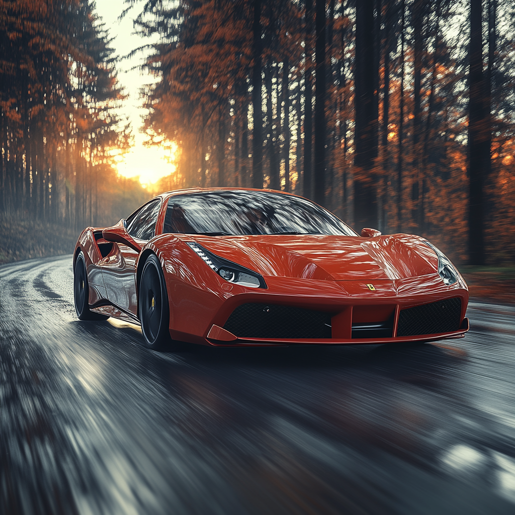 La disposition élégante d'un habitacle Ferrari