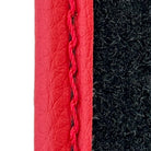 Black Floor Mats for Ferrari 296 GTS (2022-2024) with Carbon Fiber | Red Trim - AutoWin