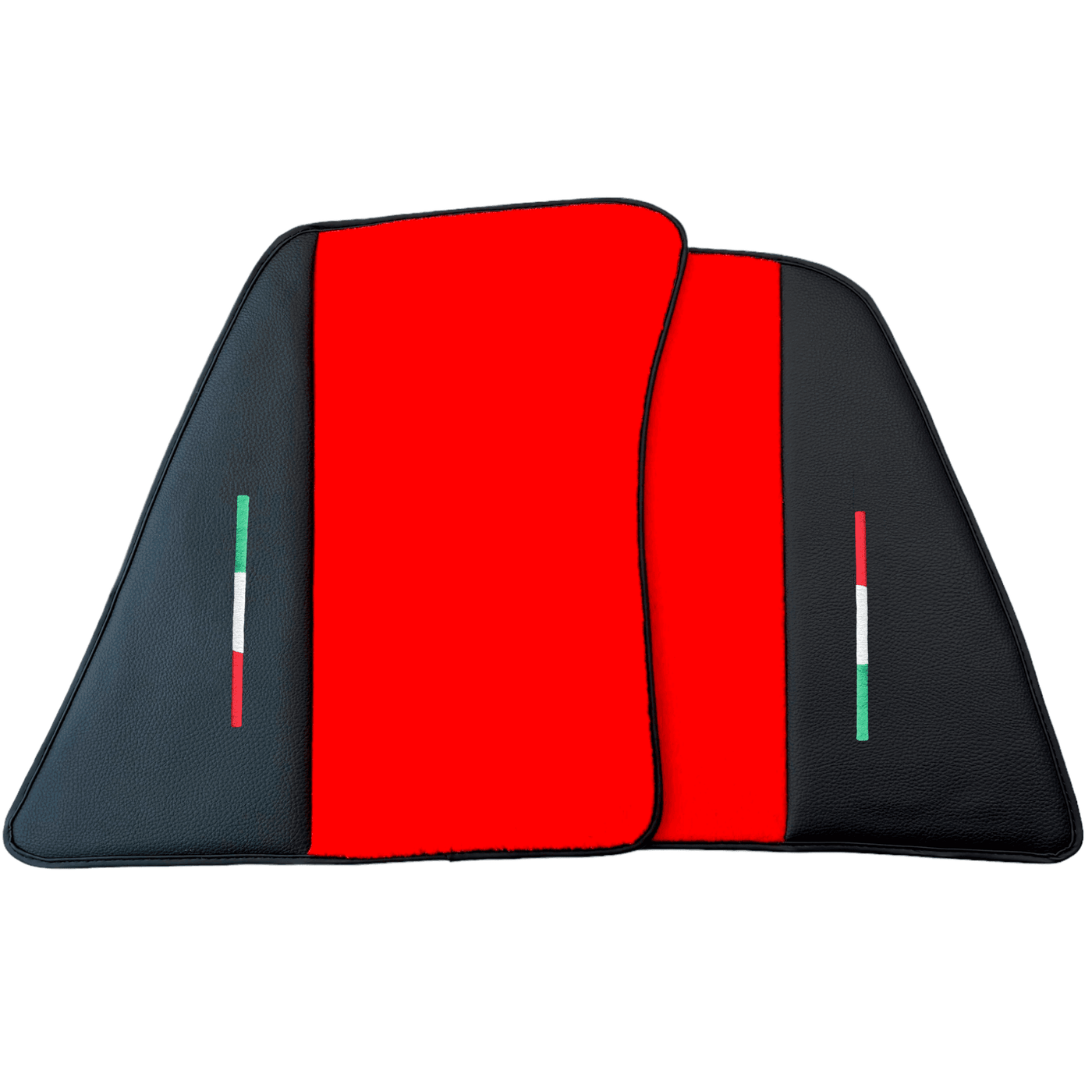 Red Floor Mats for Ferrari 296 GTS (2022-2024) with Leather - AutoWin