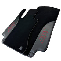 Black Floor Mats for Mercedes Benz C-Class W205 Sedan with Carbon Fiber | AutoWin Edition - AutoWin