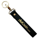 AutoWin Golden Keychain with Black Leather - AutoWin