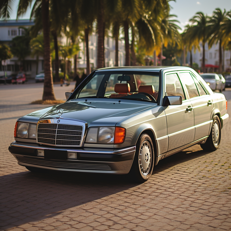 Werten Sie Ihre Mercedes-Benz E-Klasse W124 Limousine (1985–1995) mit den Premium-Fußmatten von Autowin auf