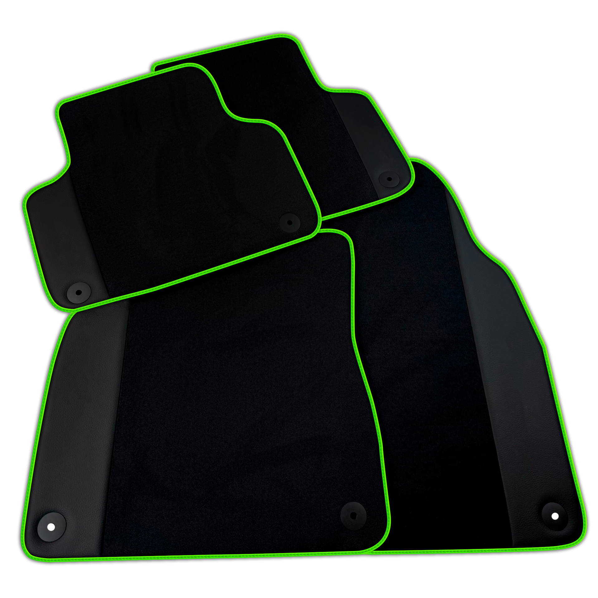 Black Floor Mats for Lamborghini Urus with Leather | Various Trim Colors Option