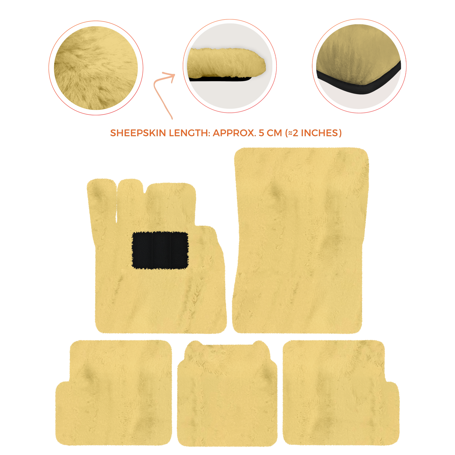 Premium Sheepskin Floor Mats for Ferrari 296 GTS (2022-2025)