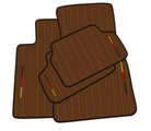 Stylish Customizable Brown Leather Floor Mats for BMW i8 Series l12 I15