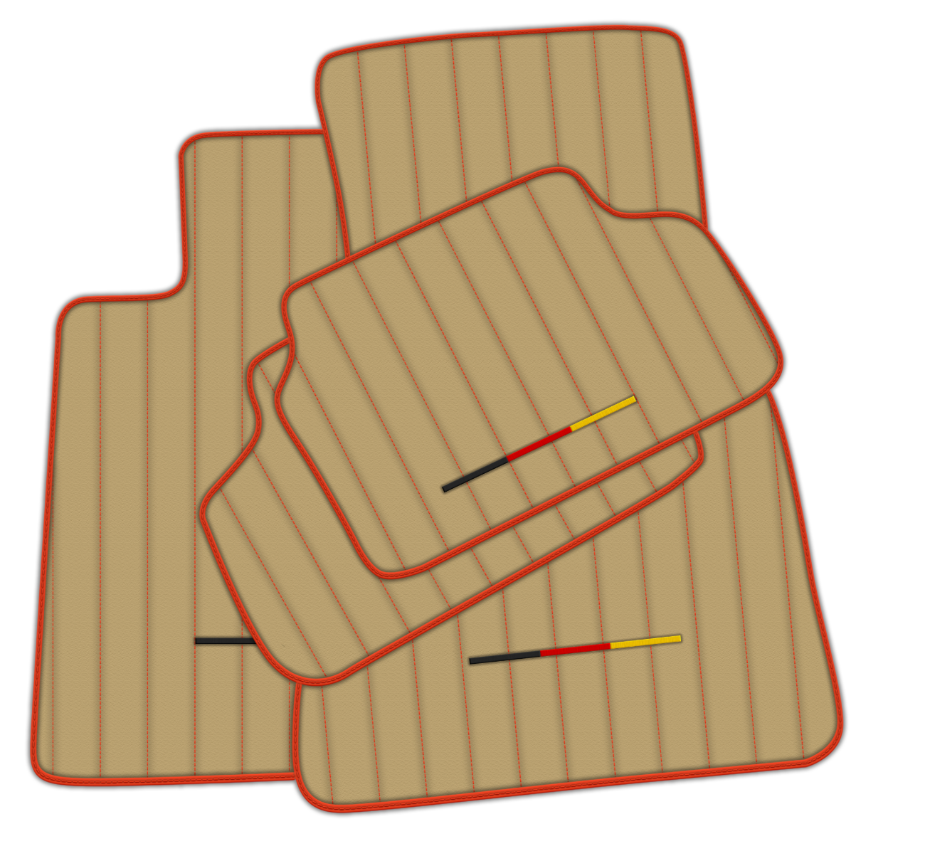 Premium Dark Blue Leather Floor Mats for BMW G20 (2019-2024)