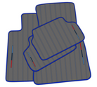 Customized Design Gray Leather Floor Mats for BMW G20 4-door Sedan (2019-2024) with Line Pattern