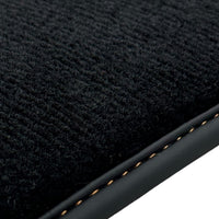 Black Floor Mats for McLaren 720S (2017-2021) with Orange Leather - AutoWin