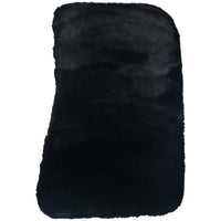 Black Sheepskin Floor Mats for Rolls-Royce Shadow (1965-1977) Orange Leather Trim - AutoWin