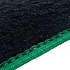 Black Floor Mats for Ferrari Purosangue with Green Trim | Italian Edition - AutoWin