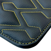 Black Leather Floor Mats for Rolls-Royce Spectre (2023-2024) ER56 Design - AutoWin