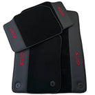 Black Floor Mats for Porsche Panamera GTS (2009-2016) with Leather - AutoWin