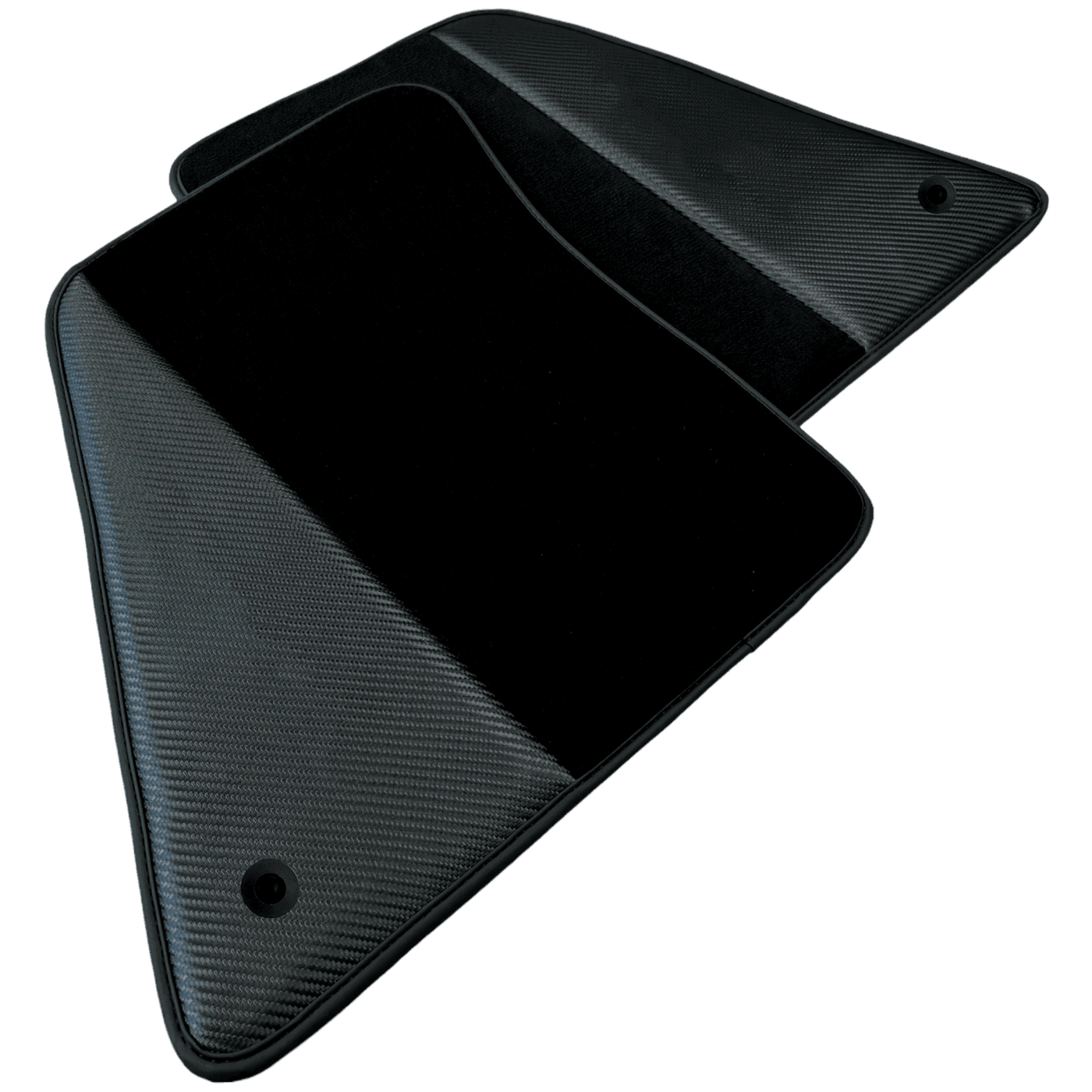 Black Floor Mats for Ferrari 296 GTS (2022-2024) with Carbon Fiber - AutoWin