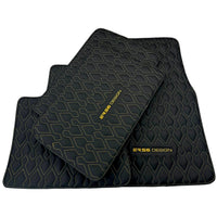 Black Leather Floor Mats for Rolls-Royce Dawn (2016-2023) ER56 Design - AutoWin