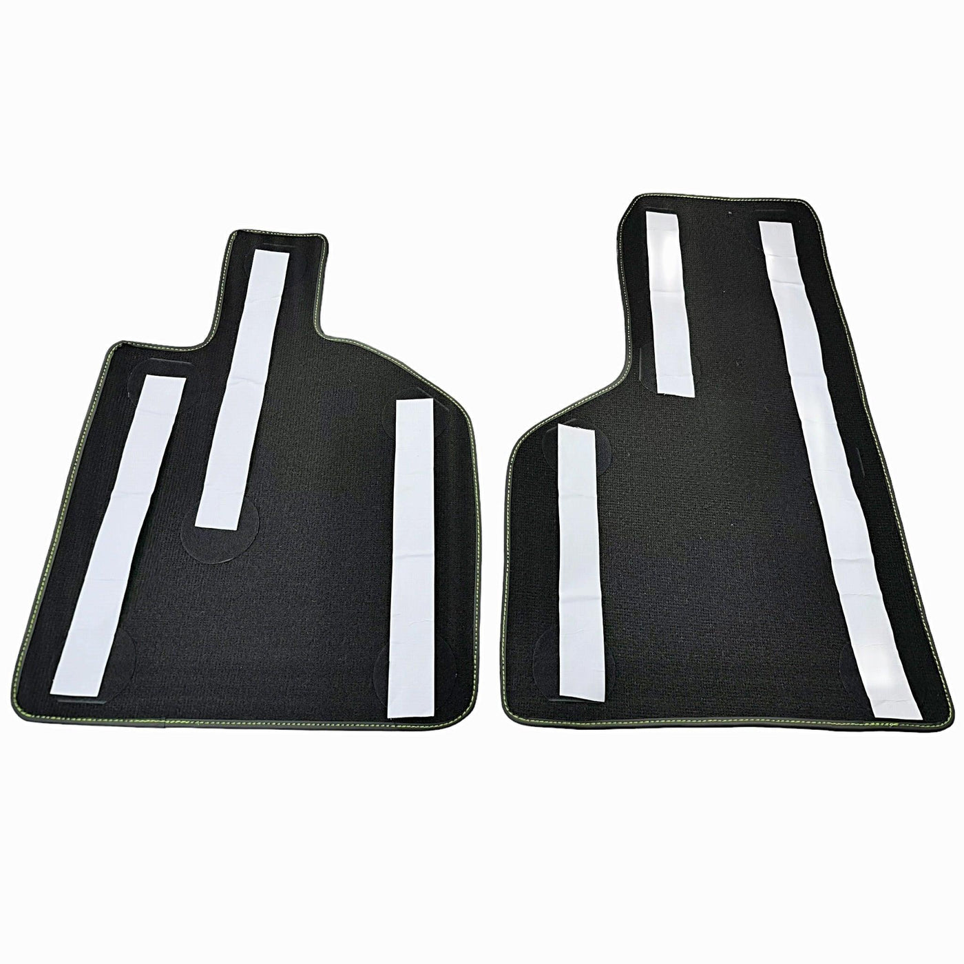 Black Floor Mats for Lamborghini Huracan Tecnica with Alcantara Leather | Green Edition - AutoWin