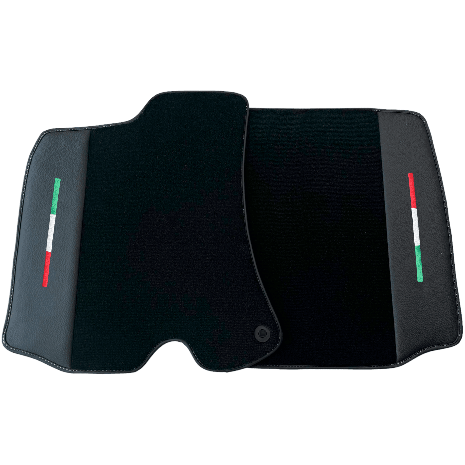 Black Floor Mats for Ferrari Portofino M with Leather | AutoWin